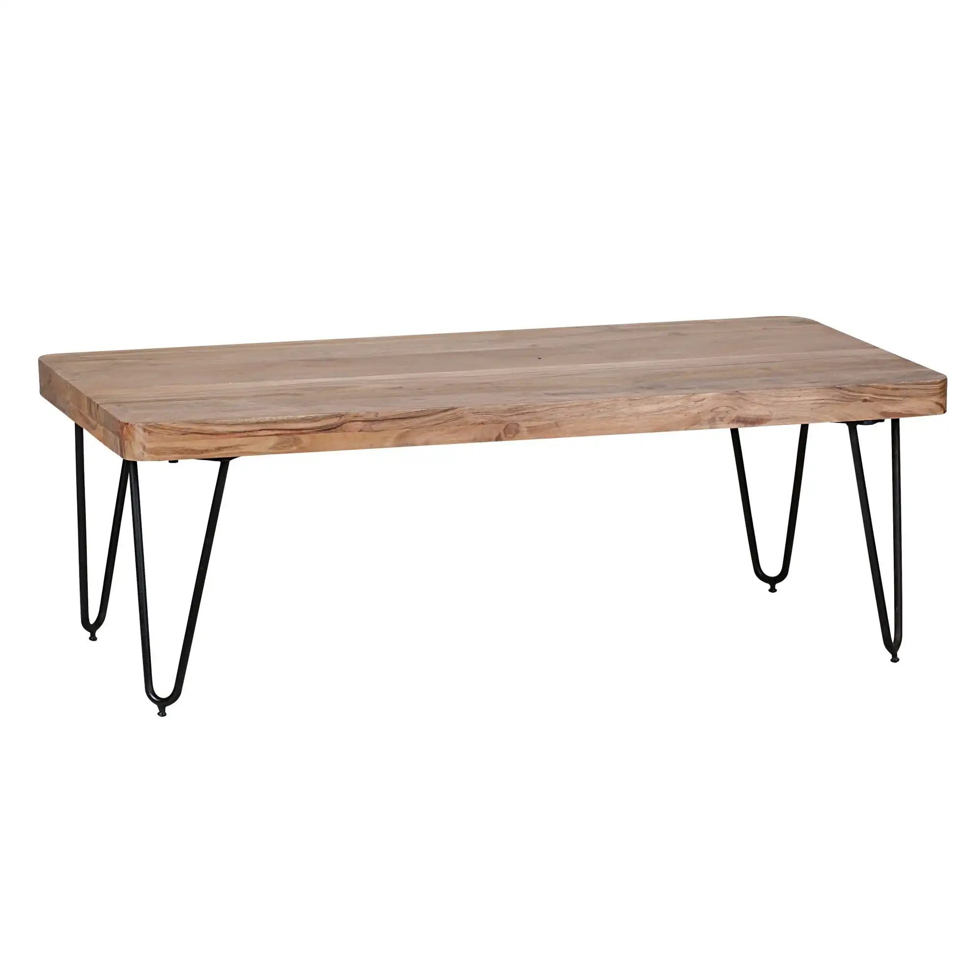 Wooden Coffee Table with Iron Hairpin Legs (KD) - popular handicrafts