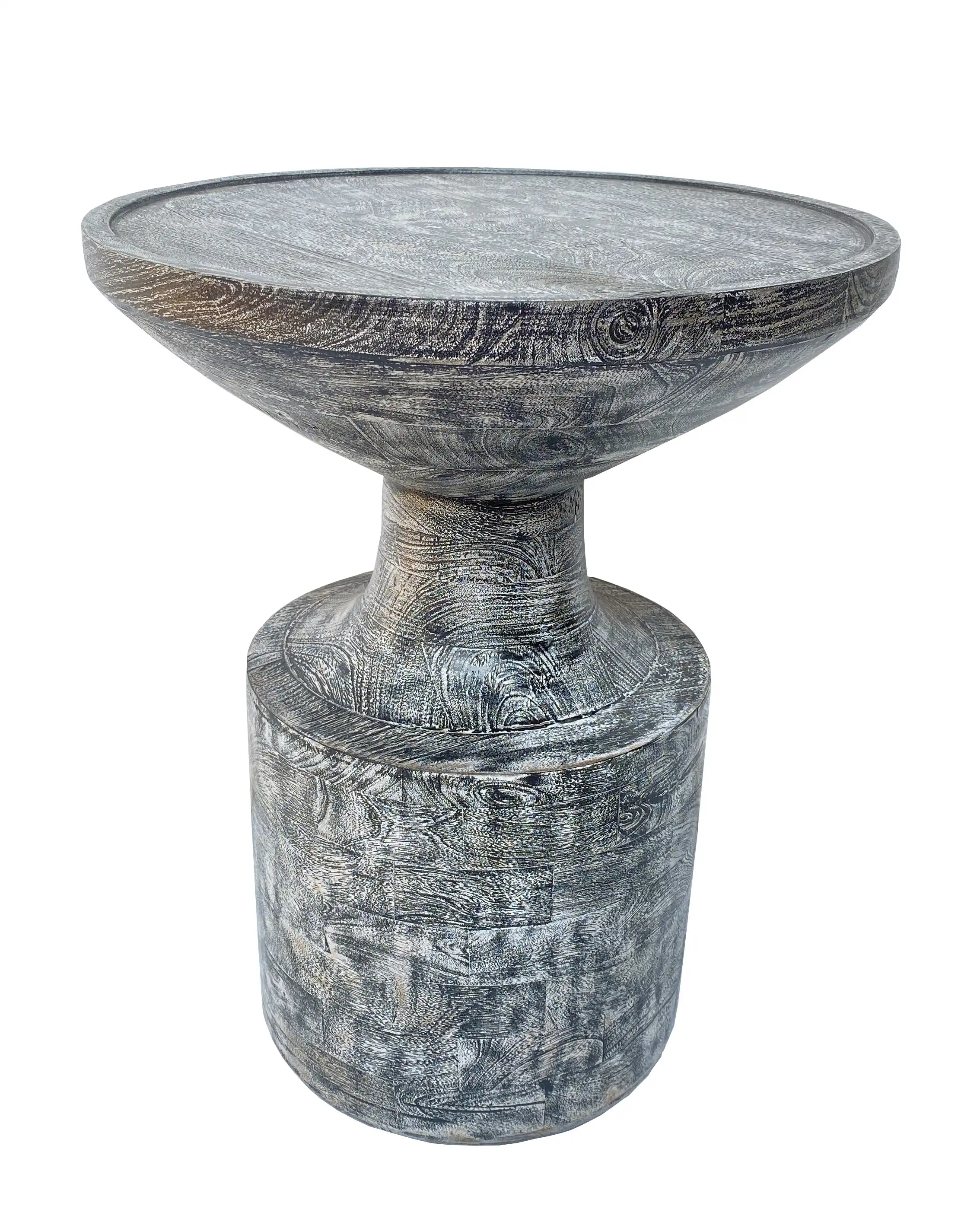 Wooden Hand Carved Side Table / Accent Table - popular handicrafts